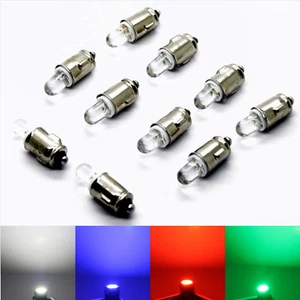 10x LED BA7S 6V 12V Voltios Blanco Rojo Velocímetro Instrumentos Iluminación Lámpara Base - Imagen 1 de 1