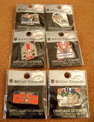 6 different 2013 MLB AS All-Star Game lapel pins MLB NY New York Mets pin - Image 1 of 4