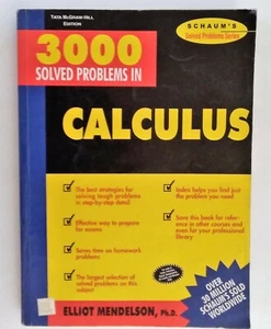 Schaum's 3000 Solved Problems in Calculus Elliot Mendelson Fourth Reprint 2006 - Picture 1 of 7