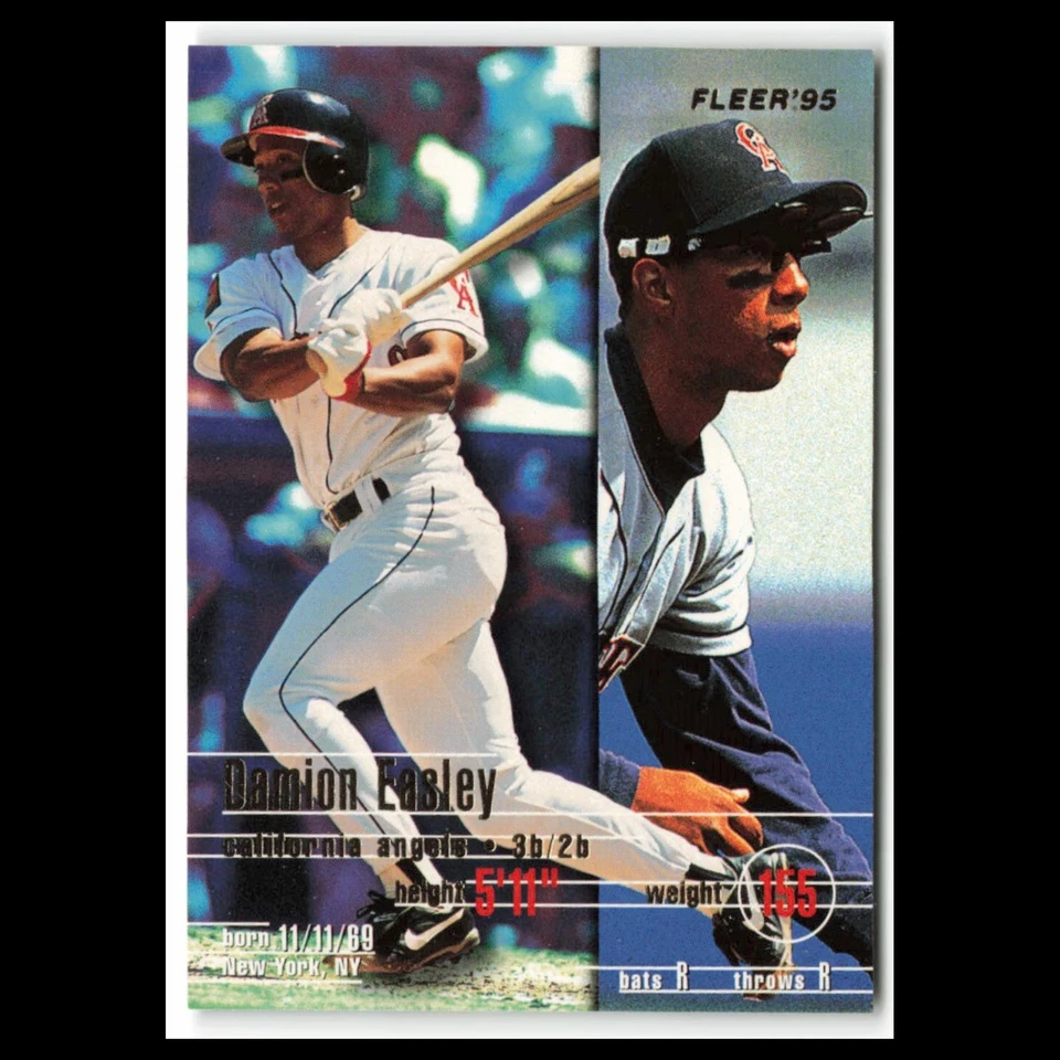 Damion Easley #222 1995 Fleer California Angels Baseball Card MLB NM - Image 1 of 3
