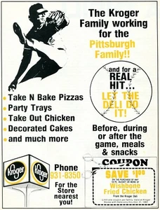 1982 Print Ad of Kroger Grocery Store Pittsburgh Pirates - Picture 1 of 2
