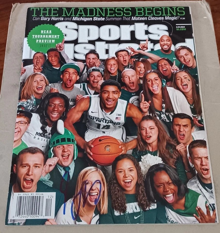 加里·哈里斯密歇根州立大学圣斯巴达签名体育画报SI真品证明无标签 — 第 1/1 张图片