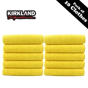 Kirkland Signature 40 cm Ultra Peluche Coche Microfibra Toallas/Paño Suave - Paquete de 10 - Imagen 1 de 4
