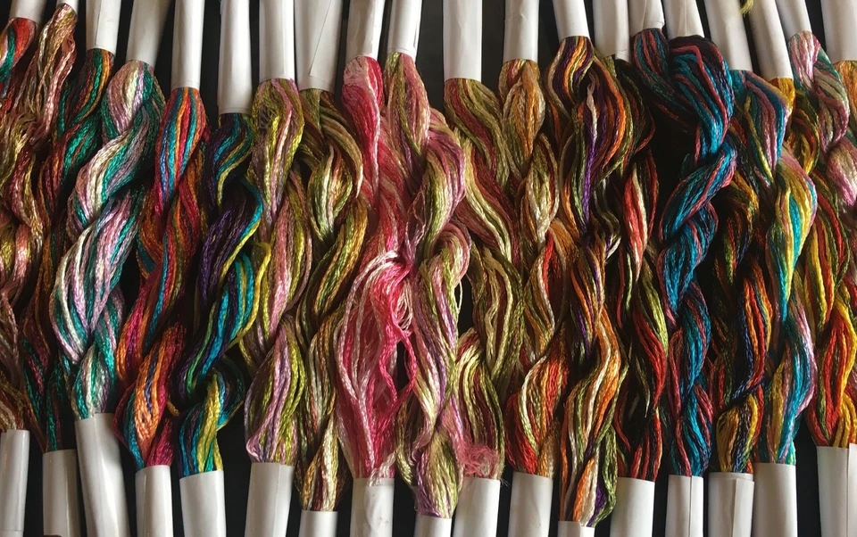 20 Skeins Large Silk Stranded Multi Coloured  Embroidery Threads - High Quality - Image 1 of 1