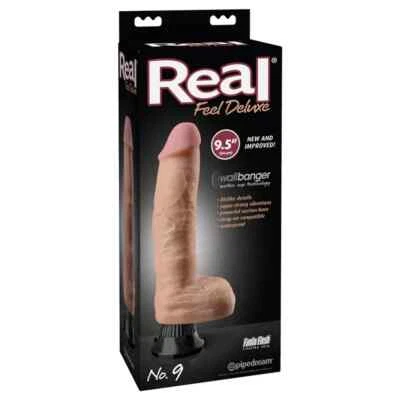 Consolador Vibrador Real Feel Deluxe Nº 09 Wallbanger VENTOSA 9.5" Impermeable Vibración Foto 1 de 4