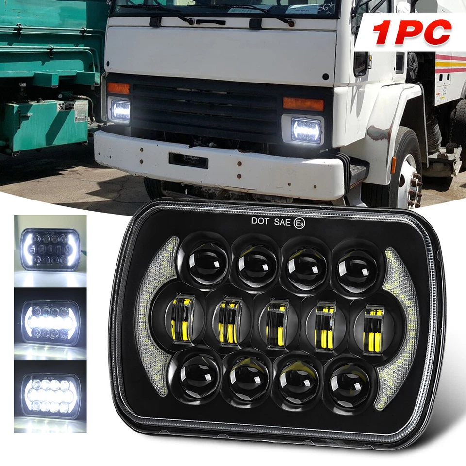 Faro LED 5x7 7x6 H4 DRL para Ford Aerostar Bronco CF8000 CF7000 F-650 F-750 Foto 1 de 4