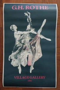 1981 vintage G. H. Rothe Ballet Dancers Poster Print 24"x38" unframed - Picture 1 of 8