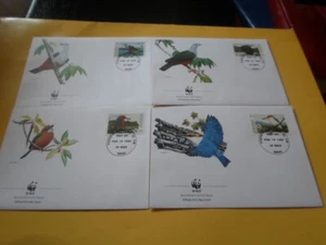 Micronesia 1990 Wwf Pájaro 4 FDC Sobres de Primer Día - Imagen 1 de 1