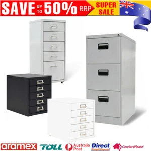 Filing Pedestal Cabinet File Office 3/5 Drawer Metal Under Desk Storage Unit New - Picture 1 of 35