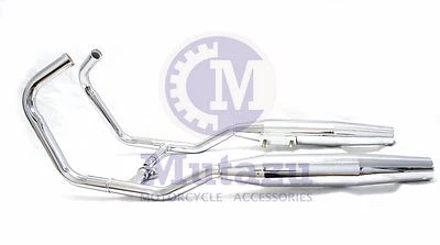 Honda Rebel 250 CMX250 Chrome Exhaust Mufflers  STOCK Set Two sided 1985-2014 - Image 1 of 4