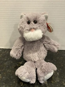 NWT Ty Attic Treasures New Kit Soft Grey & White Kitten - Picture 1 of 7