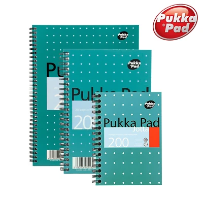 Pukka Pad Metallic A4 A5 A6 Jotta Ruled Notebook 200 Page 80gsm Quality Notepad