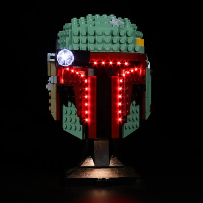 LocoLee LED Licht Kit für Lego 75277 Boba Fett Helm Modell Dekor Beleuchtung Set