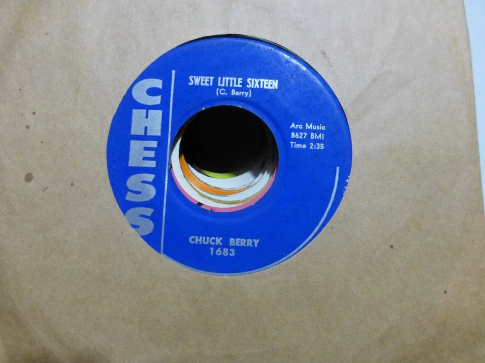 CHUCK K BERRY SWEET LITTLE SIXTEEN  & REELIN AND ROCKING  CHESS 1683  EXC 45 - Image 1 of 1