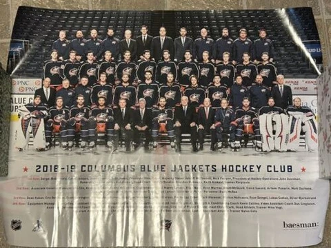 Columbus Bluejackets Team Poster 2018-2019 NHL Cover