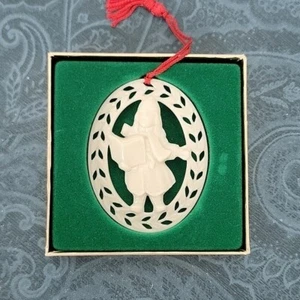 New Lenox Off White China Glass Caroler Singer Ornament - Picture 1 of 6