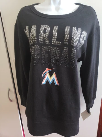 🔥🔥 FLORIDA MARLINS MLB 4HER SWEATER BLING WOMENS SMALL New! SHIPS TODAY! ⚾️⚾️ Cover