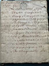 Original , 1755 Antique French official HANDWRITTEN VELLUM - Succession 40 pages