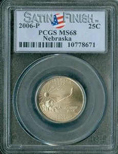 2006 P NEBRASKA QUARTER PCGS MS68 SF   . - Picture 1 of 4