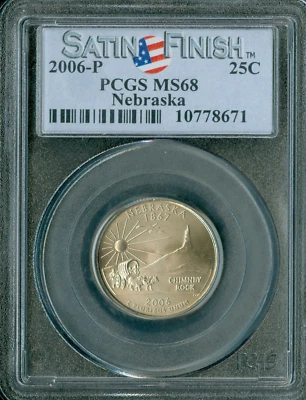 2006 P NEBRASKA QUARTER PCGS MS68 SF   . - Image 1 of 4