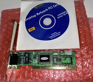 GENUINE Belkin N10117 Desktop Network PCI Card 10/100 Ethernet Driver CD-ROM - Picture 1 of 3