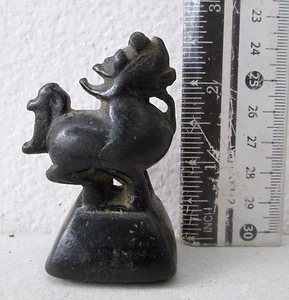¡ALTA CALIDAD! 17th.c Bronce Singh León Opio Peso 300.g - Imagen 1 de 3
