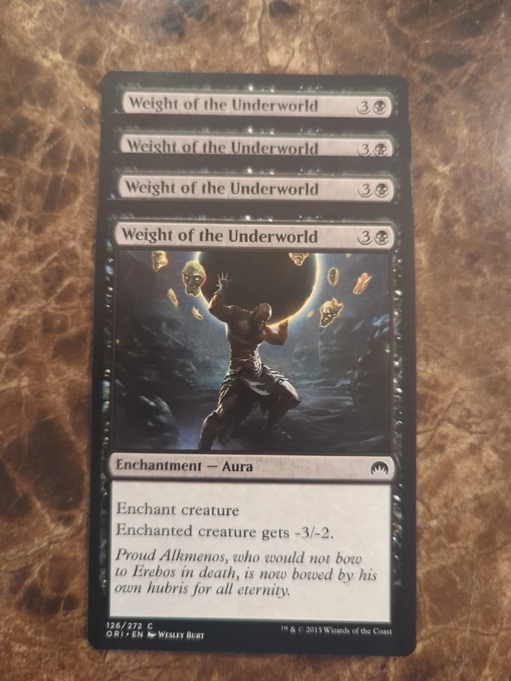 (4) Weight of the Underworld *PLAYSET* NM MTG Magic Origins Regular - Image 1 of 1