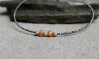 Seed Bead Necklace Chocker With Orange Carnelian 17 Inch Necklace