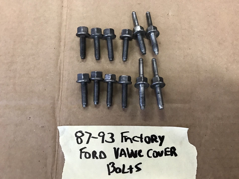 86-87-93 Juego de pernos de cubierta de válvula Ford Mustang de fábrica 5.0 EFI 302 351 original OEM Foto 1 de 2