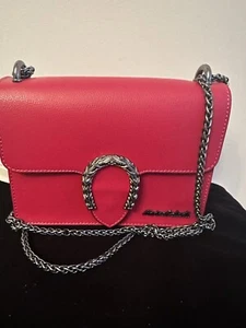 Bolso Bandolera Marina Galanti Rojo Cuero Italia - Imagen 1 de 9
