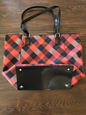 Vera Bradley Ella Tote Buffalo Check Burnt Orange Large Shoulder Bag Purse  - Image 1 of 4