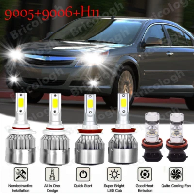 Combo de faros LED altos/bajos + faros antiniebla para Saturn Aura sedán 2007-2009 Foto 1 de 4