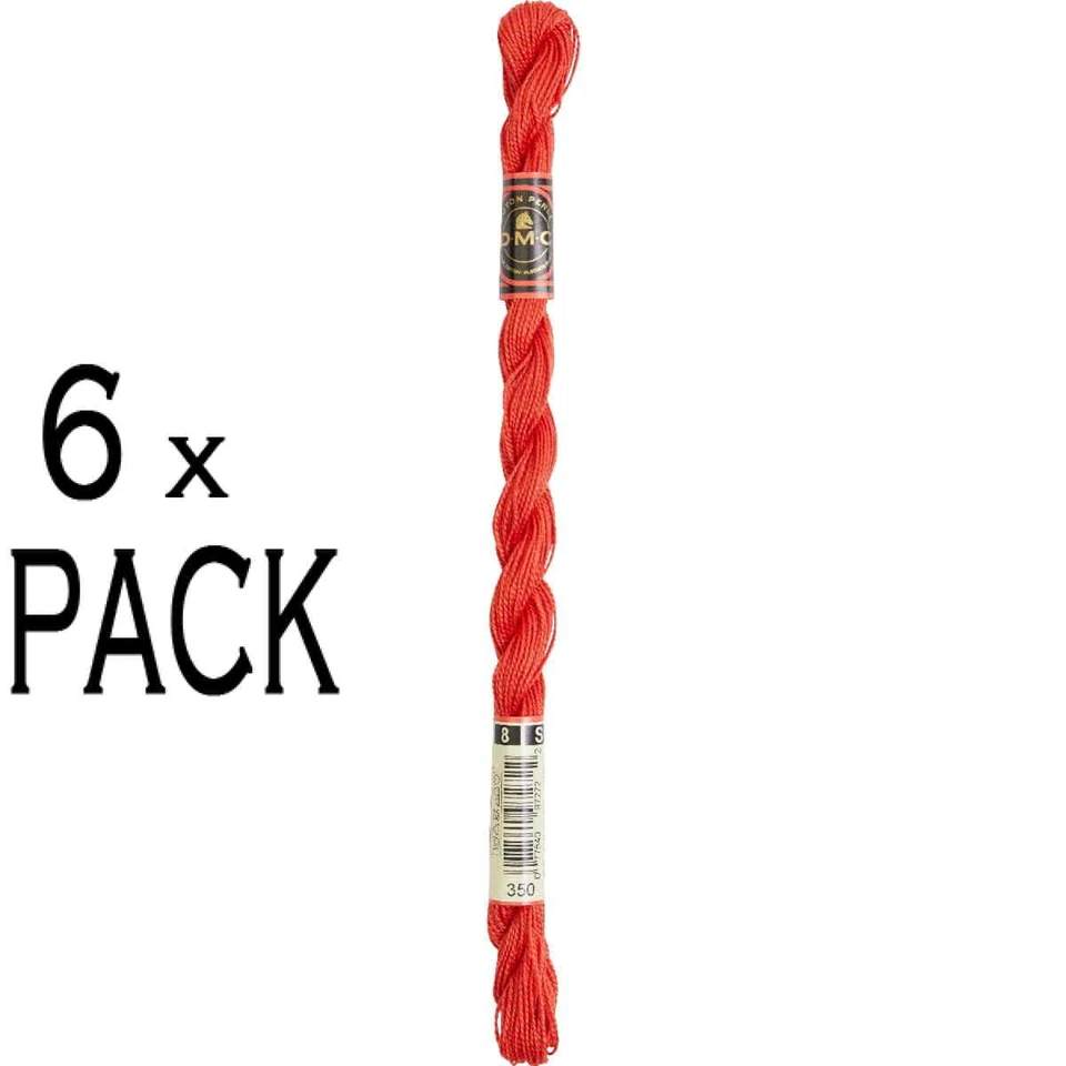 6x DMC Perlgarn Stärke 8, 25 m, 115AR/8-350, VPE - Bild 1 von 1