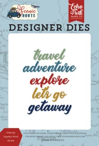 Juego de troqueles de palabras Echo Park Paper SCENIC ROUTE Getaway Together (SR212041) - Imagen 1 de 1