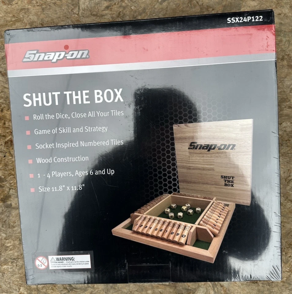 Snap-on Shut The Box Game of Skill and Strategy - SSX24P122 - BRAND NEW - Image 1 of 1