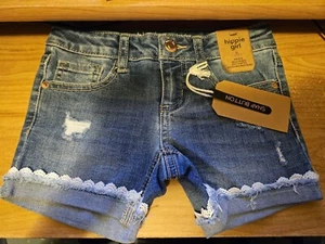Size: 5 Hippie Girl Regular Rise Shortie With Lace Trim Cuff And Adjustable Band - Picture 1 of 8