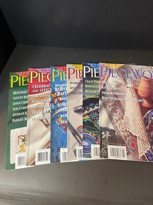 Lot 6 Piecework Magazine Complete 1998  Needlework History Cross Stitch - Image 1 of 4