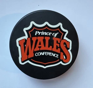 Prince of Wales Conference Official Logo Hockey Puck Trench John Ziegler Vintage - Picture 1 of 3
