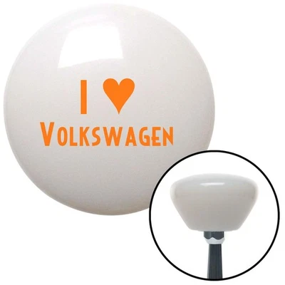 Naranja I <3 VOLKSWAGEN Blanco Retro Perilla de Cambio con M16x1.5 Inserto Palanca de Cambios Automático Foto 1 de 4