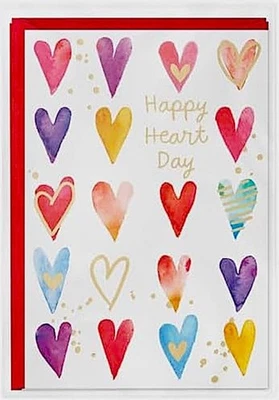 VALENTINE CARD: Happy Heart Day, Wishing You A Day Filled With Everything Good - Image 1 of 3