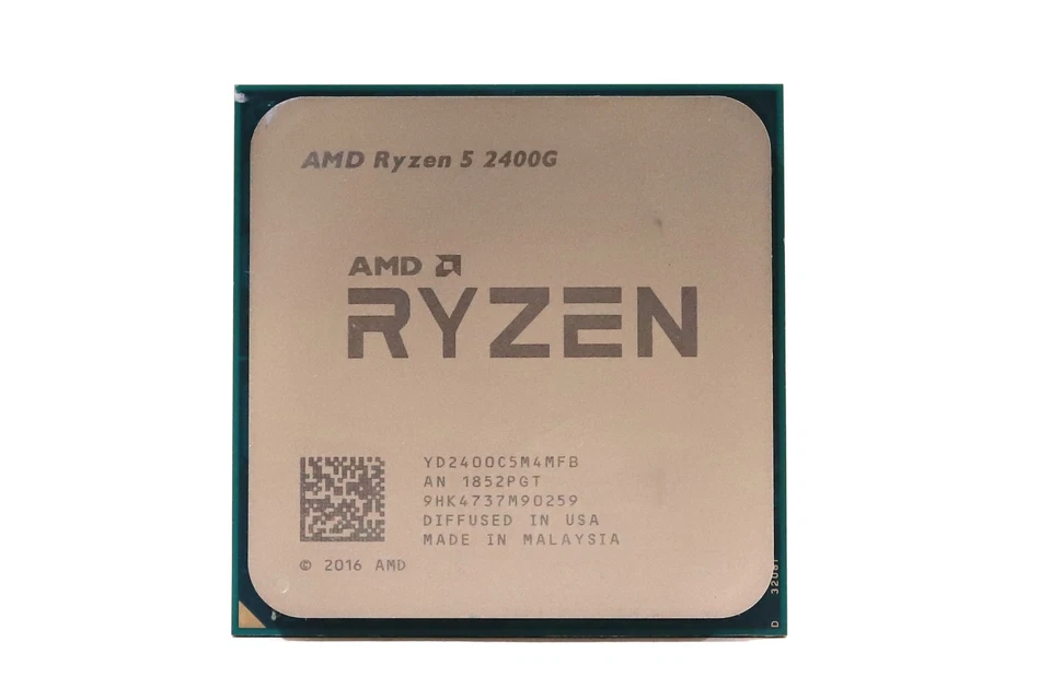 AMD Ryzen 5 2400G 3,60 GHz 4 núcleos 8 hilos 4 MB Socket AM4 CPU P/N: YD2400C5M4MFB Foto 1 de 2