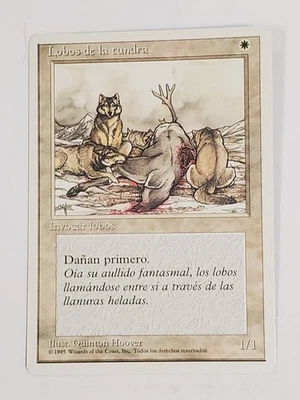 MTG Tundra Wolves (Spanish 4th Edition (WB)/White/C) - BGM - Image 1 of 2
