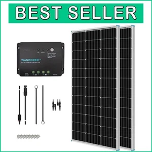 Complete Solar Power System with 200W Panels & 30A PWM Controller - Easy Install - Picture 1 of 10