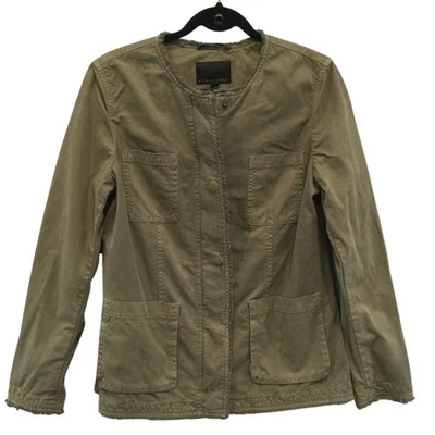 Chaqueta Militar Banana Republic Mujer Talla S Verde Caqui Safari Algodón Utilidad Foto 1 de 4