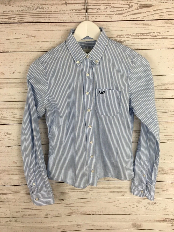 Camisa ABERCROMBIE & FITCH - Pequeña - Azul y Blanco - Excelente Estado Foto 1 de 1