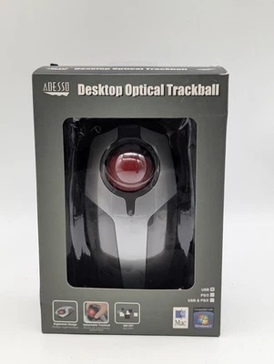 iMouse T1 Desktop Optical Trackball Adesso Mouse USB Mac Windows - Image 1 of 2