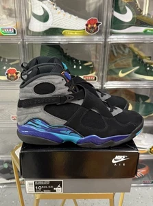 NEW Nike Air Jordan 8 Retro Aqua 2025 Size 10.5 Men's 305381-006 Black/Concord - Picture 1 of 5