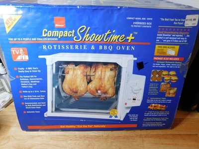 Ronco 小巧型 SHOWTIME PLUS + 3000 烤架和烧烤炉全新带盒,10/84 — 第 1/4 张图片