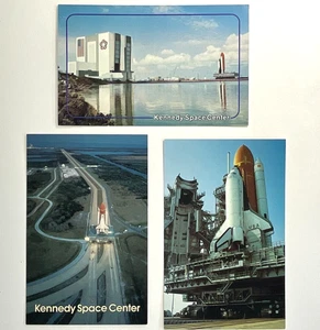 Set of 3 Kennedy Space Center - NASA - Columbia, Challenger, Launch UNP Postcard - Picture 1 of 2
