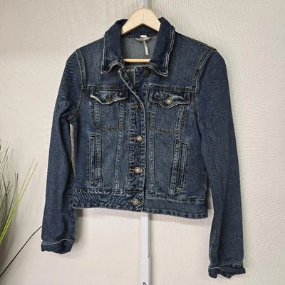 Free People Women's Denim Jacket XS - Image 1 of 4